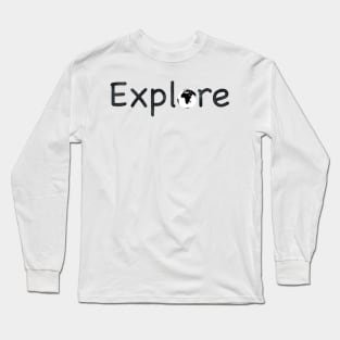 Explore lettering Long Sleeve T-Shirt